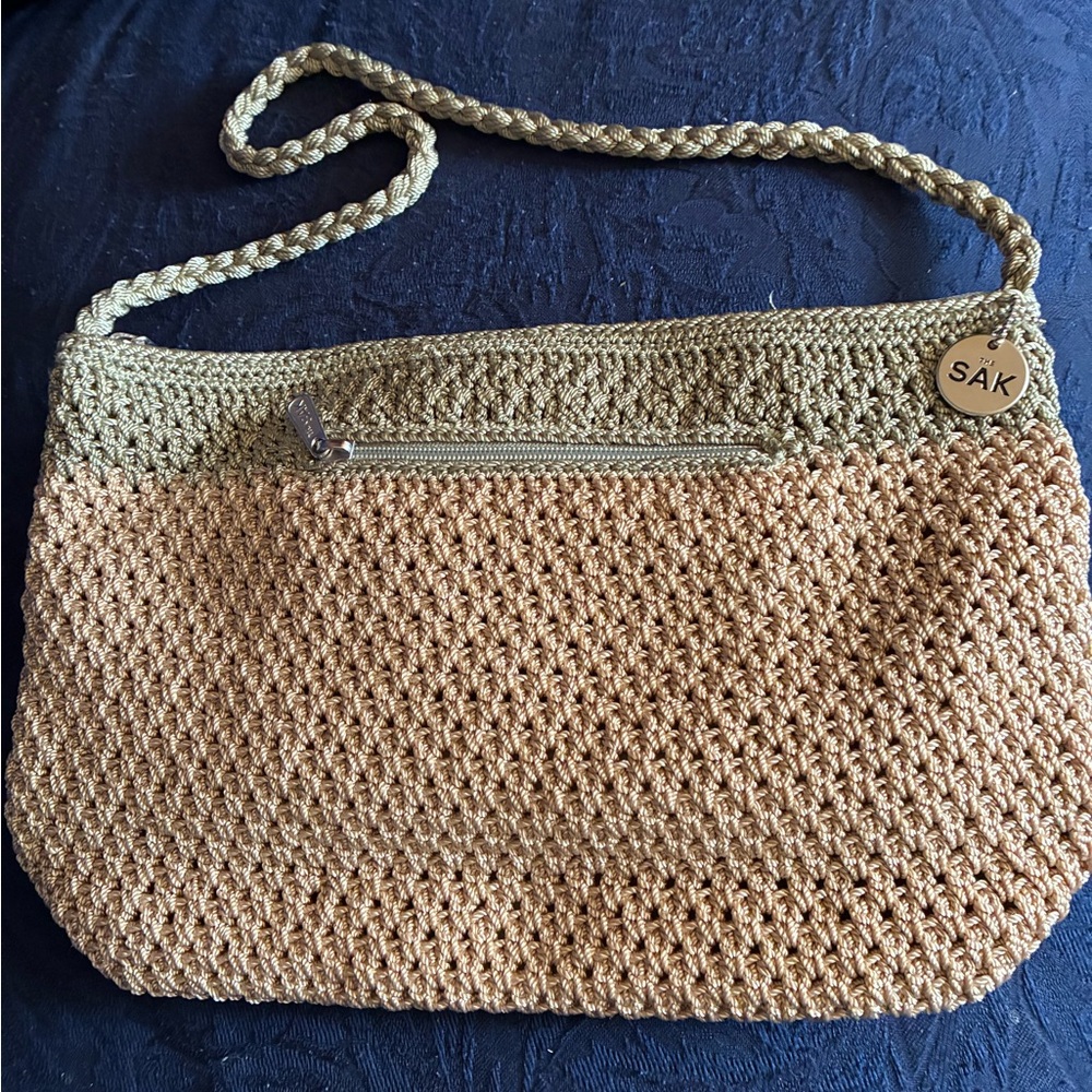 The Sak Two-Tone Crochet Shoulder Bag